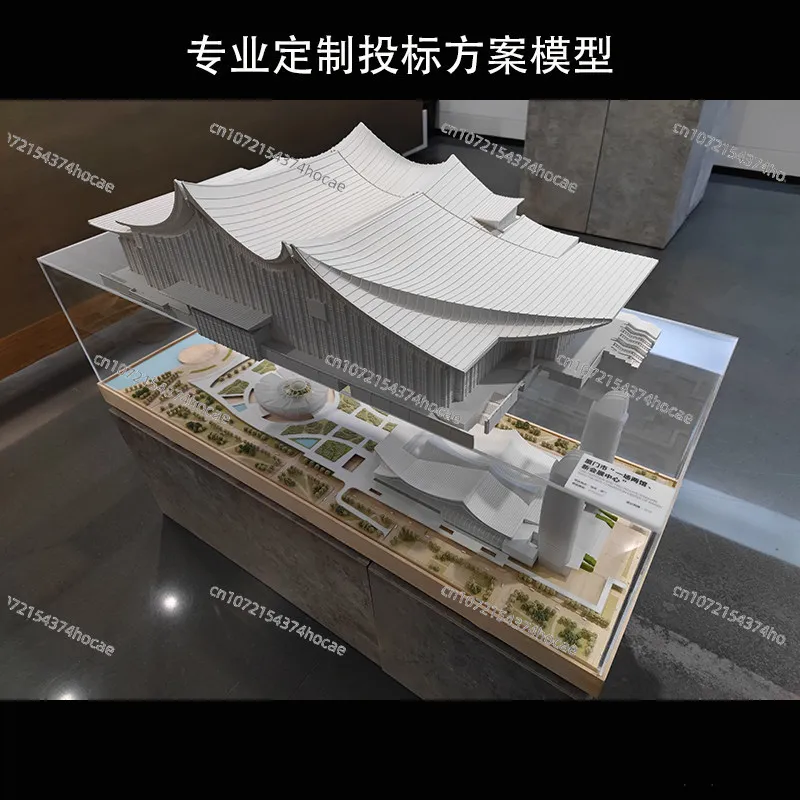 Urban design presentation mockup, planning institute display kit, custom environmental bidding project sand table model