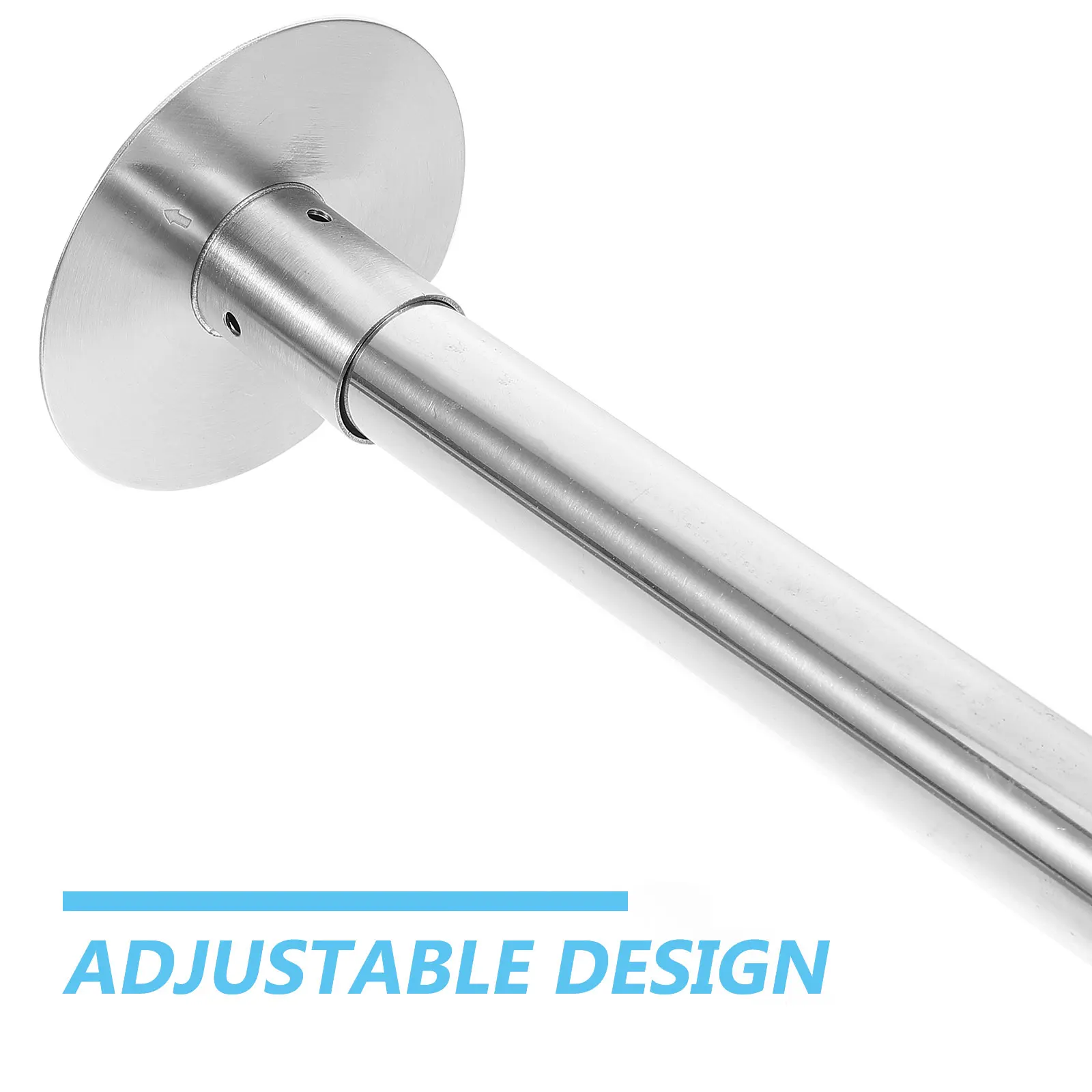 

Telescoping Pole Heavy Duty Metal Shower Curtain Rods Stainless Steel Arc Shaped Tension Rod Curved Multi Functional Closet Rail
