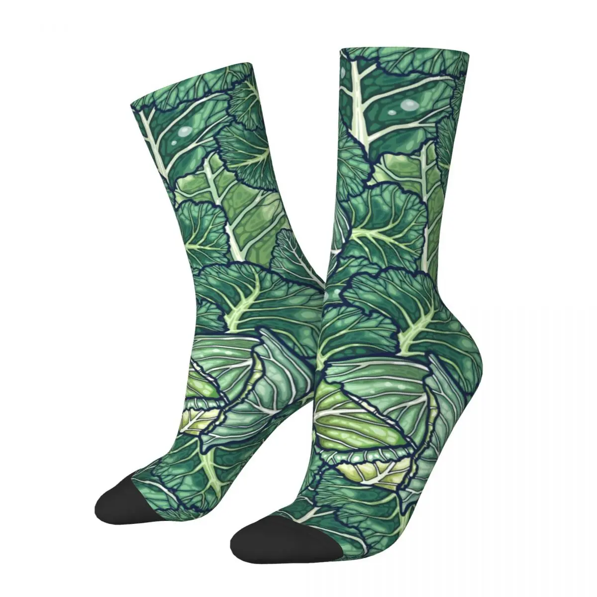 Retro Dreaming Cabbages Men's compression Socks Unisex Harajuku Seamless Printed Novelty Crew Sock