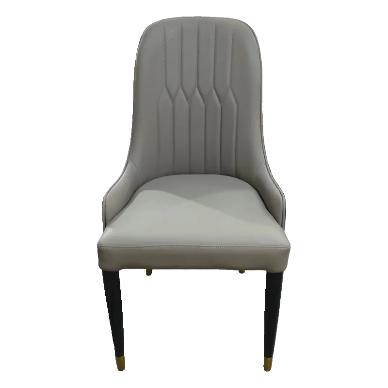 

Light luxury solid wood dining chair high-end modern simple home hotel box villa club back chair wood veneer