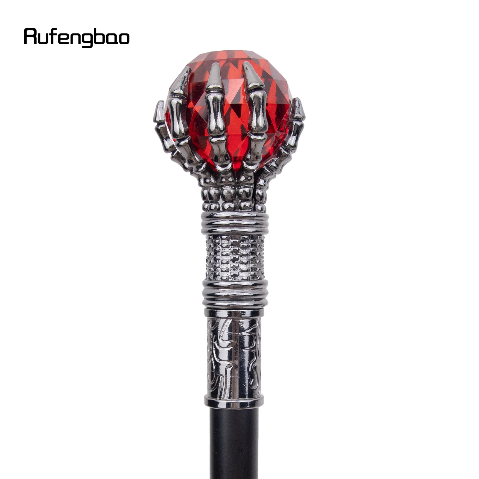 Red Glass Ball Steampunk Cane Fashion Decorative Stick Gentleman Luxury Crosier Knob Walking Stick 93cm