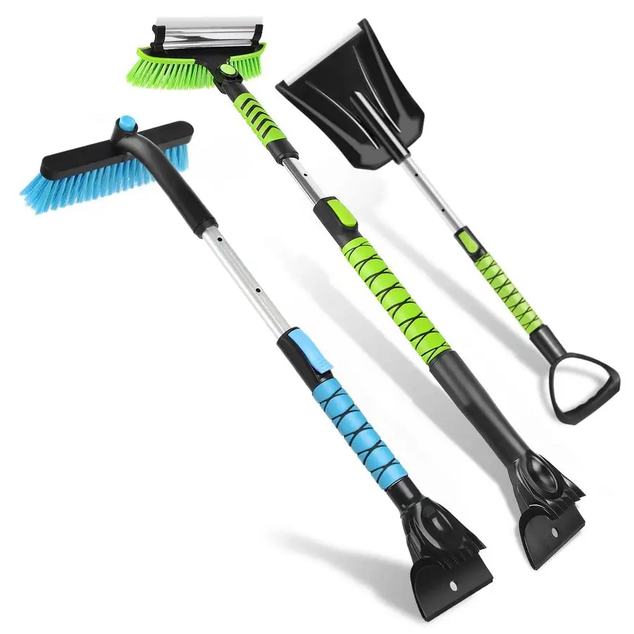 

4 in 1 Ice Scraper amp Snow Brush amp Snow Shovel for Home Car, 43 Extendable Window Ice Removal with Squeegee for Windshield, G