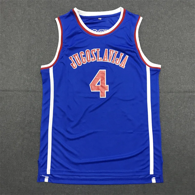 Movie CIBONA PETROVIC #10 Basketball Jersey Sports Shirt Breathable Quick Drying Blue Tops LOGO Sewing Embroidery