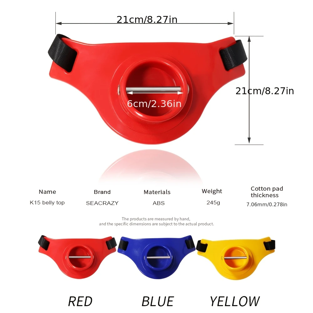 ZYZ 1 قطعة حزام خصر لقتال الصيد مادة ABS عالية القوة مع إسفنجة مضادة للتصادم حزام صيد للمياه العذبة والمياه المالحة