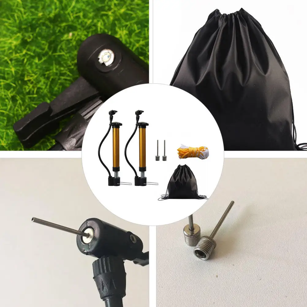 1Set Portable Basketball Pump Lightweight Aluminum Mini Hand Tire Pump Foldable Foot Pedal for Bike Inflatable Balls
