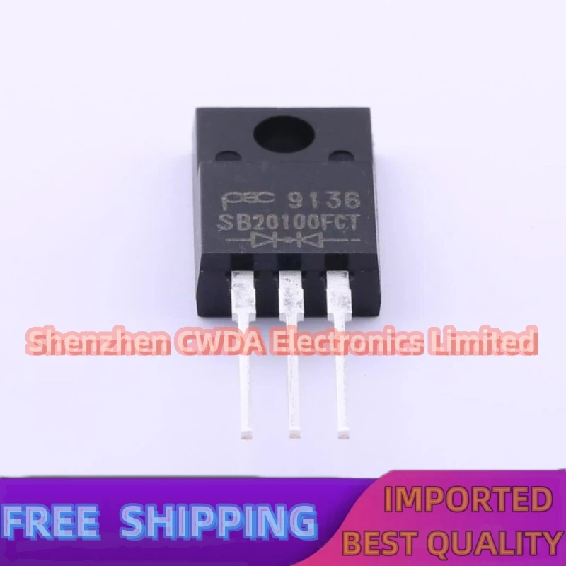 10 PIÈCES-20 PIÈCES SB20100FCT 100V 20A TO-220F En Stock