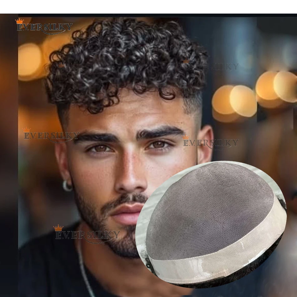 15 مللي متر الأفرو رجل الشعر المستعار غريب مجعد وحدة أسود براون سوبر دائم أحادية رجالي 20 مللي متر نسج 100% شعر الإنسان شعر مستعار أمريكي أفريقي