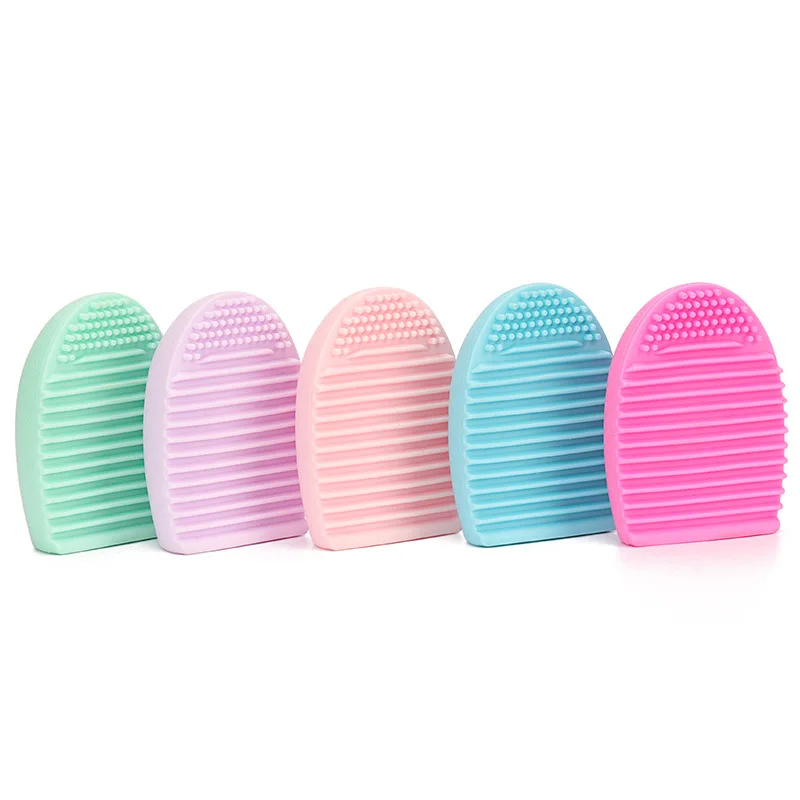 1Pcs Makeup Brush Cleaning Pad Silicone Brush Cleaner Mat Cosmetic Make Up Brushes Washing Little Scrubber Board Clean Wash Tool