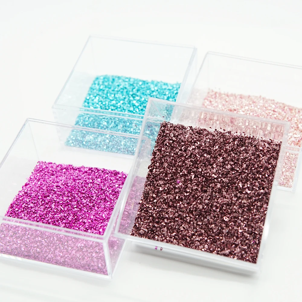 Bulk Crushed Irregular Glass Stones Resin Filling Metallic Crystal Chips for Nail Art Filler Jewelry Making DIY Material