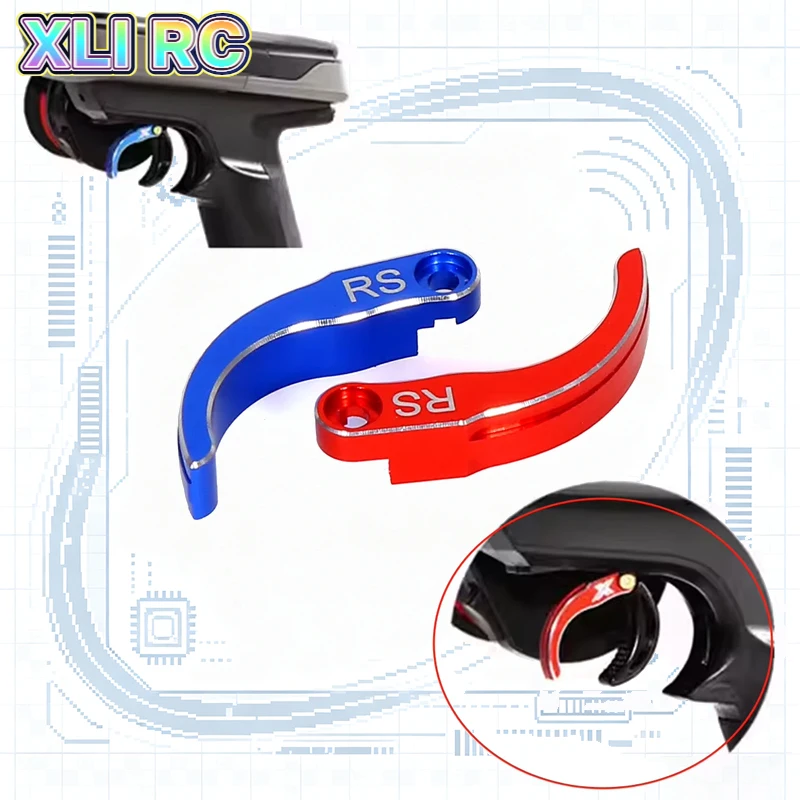 Aluminum Alloy Trigger Remote Control Throttle Direction Trigger Pull Machine Gun Control for Model Car TianDiFei WFLY X9 Upgrad