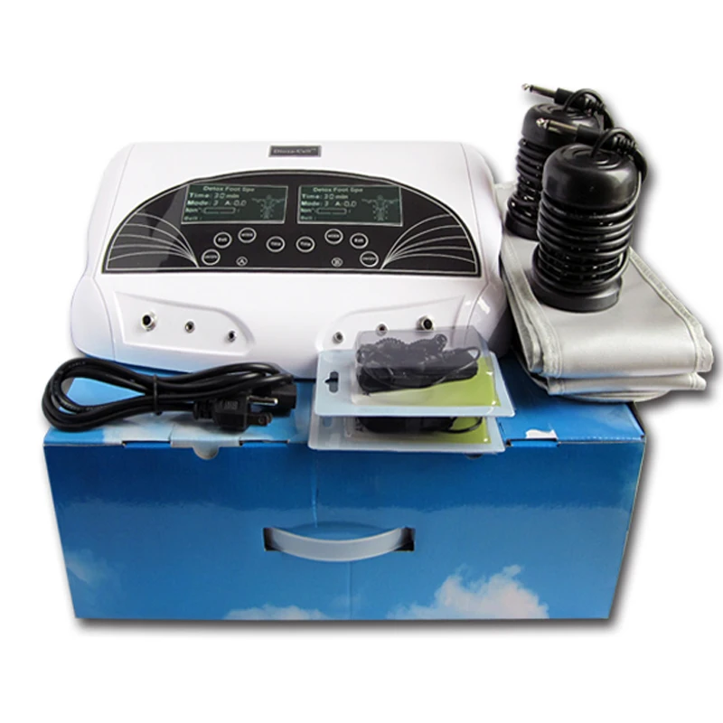 Dual Ionic Cleanse Detox Foot Spa Hydrogen Machine for Two Person Use at The Same Time with Far Infrared Heating Belts