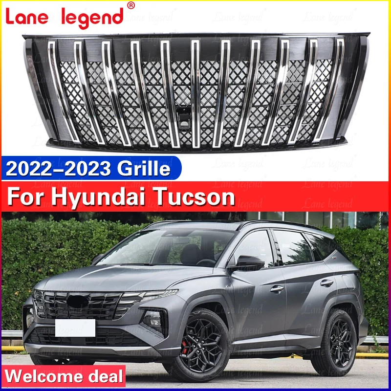 High Quality Car Accessories Front Bumper Grille Centre Panel Styling Upper Racing Grill For Hyundai Tucson 2022-2023