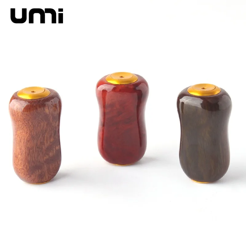 Umi novo carretel de madeira botão vermelho sândalo jacarandá materiais para shi/dai diy carretel super leve 5.4 g/pc incluem 2 peças acessório de rolamento