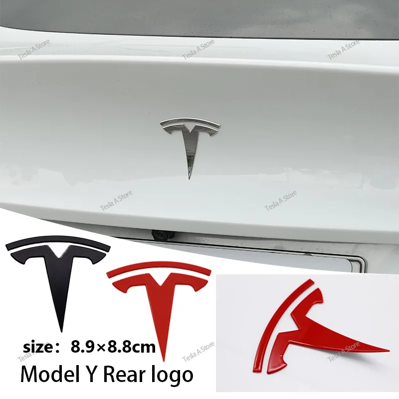 1 PC Replacement Front Label Trunk Label for Tesla Model 3 Mode Y Logo Rear Tail Label Car Accessories Personalized Car Sticker