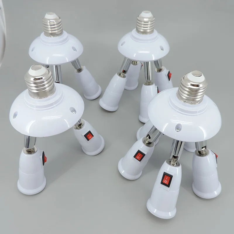 E27 Splitter LED Light Bulbs Converter Socket Adapter Adjustable Lamp Holder Base Converter