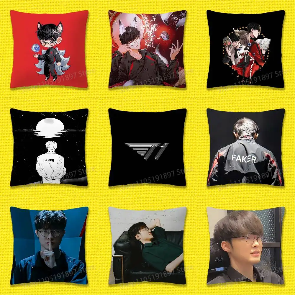 

T-T1 F-Faker Throw Pillow Case For 45x45cm 40x40cm 30x30cm 50x50cm 55x55cm Square Home Pillowcase Case