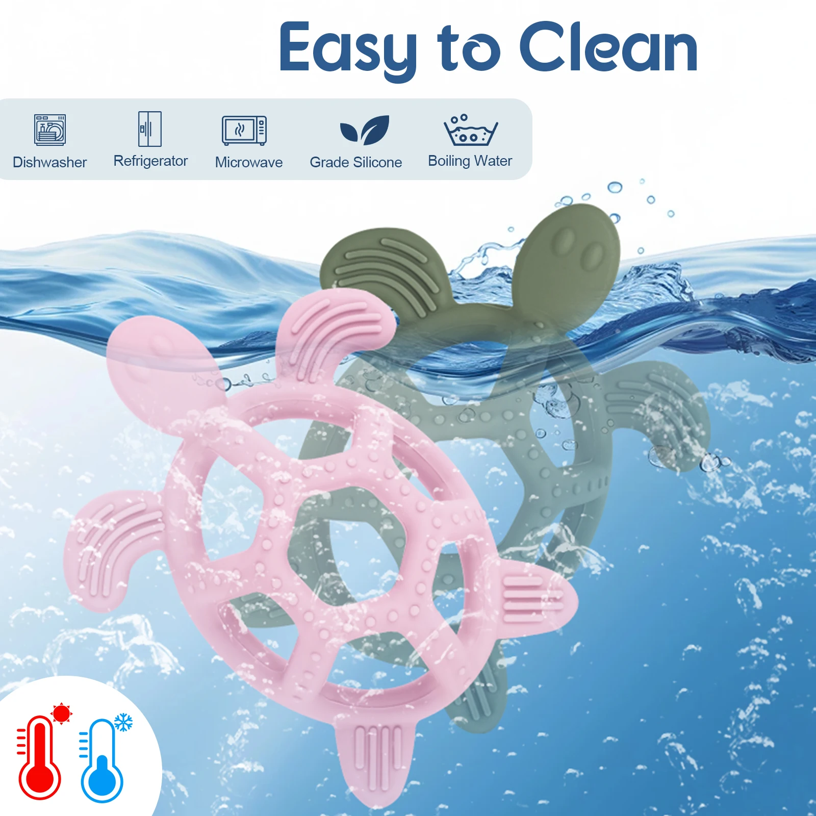 1 st Baby Siliconen Bijtring Knaagdier Cartoon Dieren Food Grade Siliconen Schildpad DIY Tandjes Speelgoed Voor Tanden Staaf Bijtringen Gift