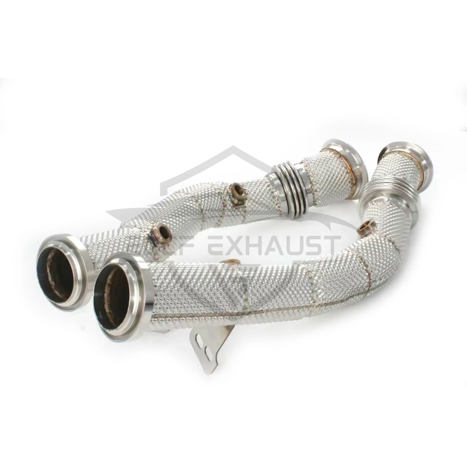 Bajante deportivo con protector térmico para Mercedes W205 C43 E43, sonido de escape agresivo, alto flujo, fácil instalación