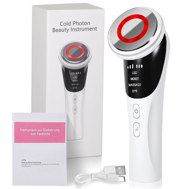 3 model face and neck massage and face beauty device LED warm skin smooth and white clean face