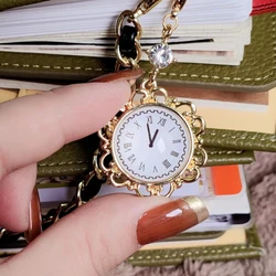 2023 Clock Style Zipper Head for Journal Notebook Pearl Pendant Organizer Decoration Cute Planner Accessories