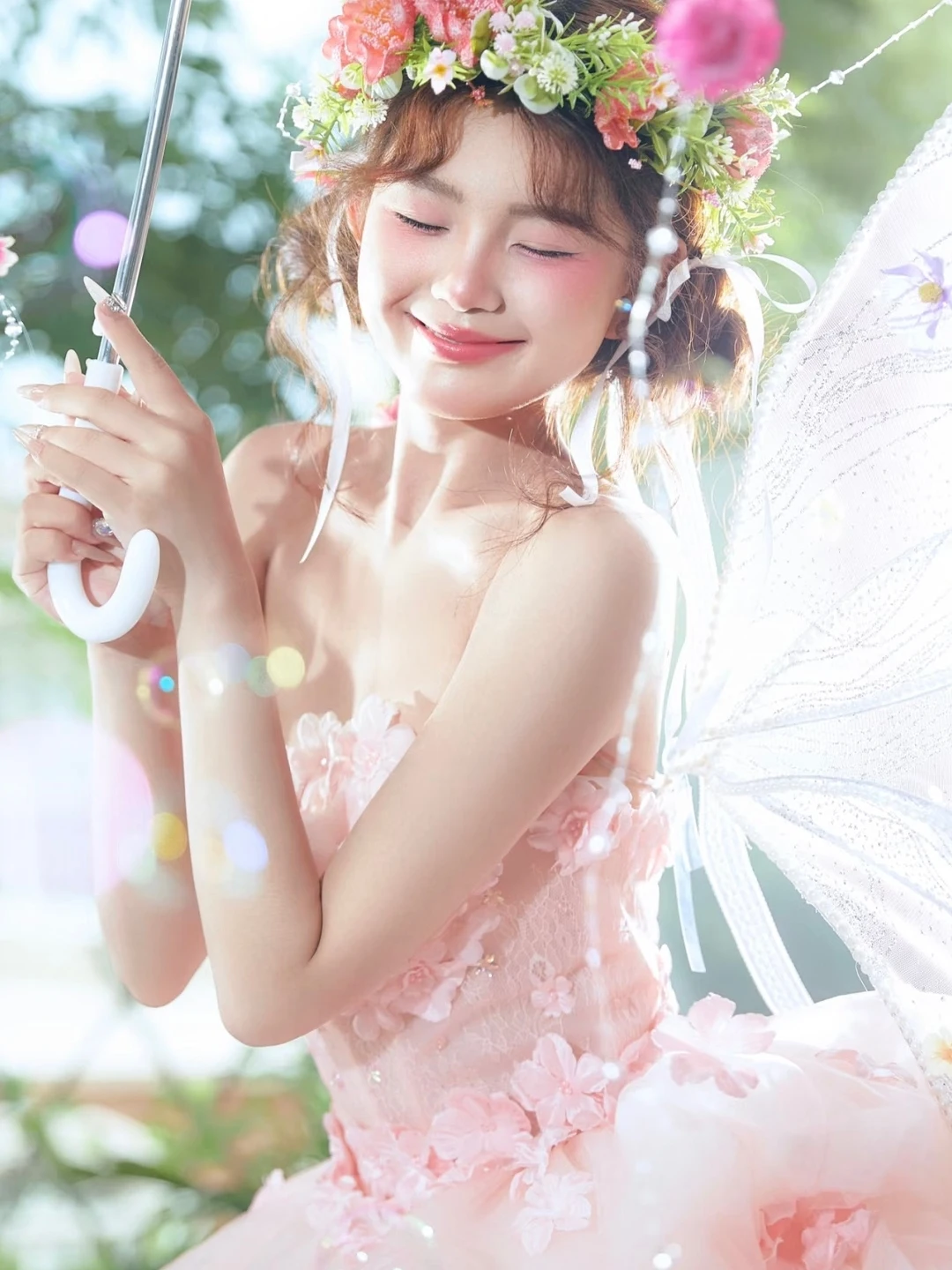 

Sweet Fairy Style Puffy Skirt Wedding Dress for Women in Their 20s Polyester Fabric Short Length One Shoulder Design