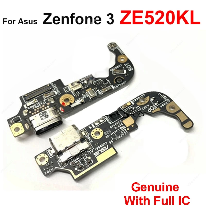 USB Charging Jack Port Board Flex Cable For Asus Zenfone 3 ZE520KL ZE552KL Microphone USB Charger Dock Board with Motor