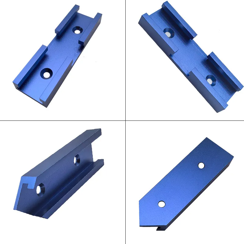 Aluminum 30 Type T-Track Connector Set of 4 Cross Intersection Miter Track Jig Lightweight Durable Woodworking Tool