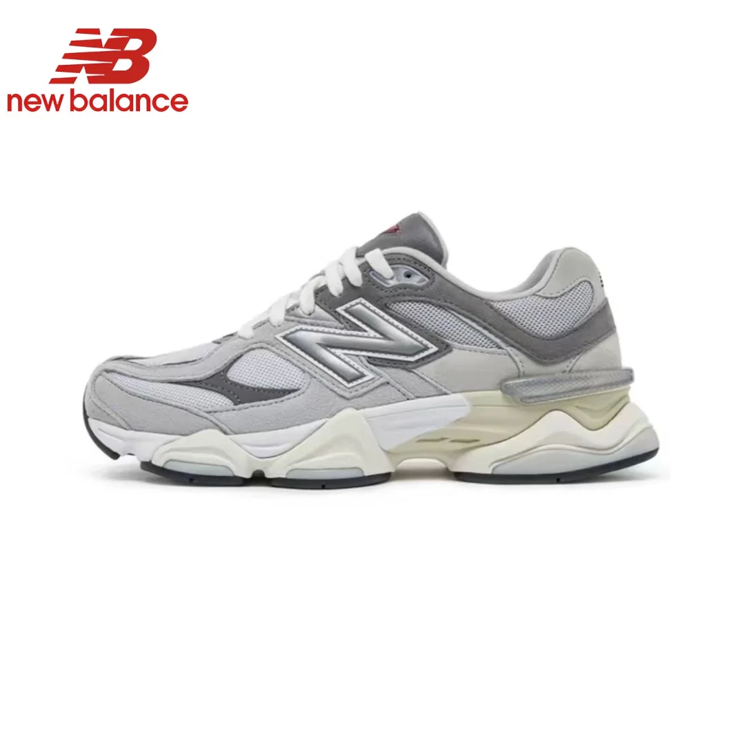 Original New Balance NB9060 Non-Slip Lightweight Sports Casual Shoes Light Grey Men's and Women's Unisex Sneakers U9060GRY