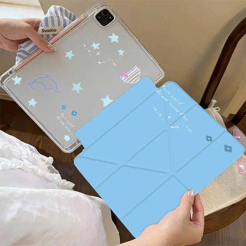3+Y Multi-Angle Stand Cover For iPad 10.2 7/8/9 4/5th 10.9 10th iPad A16 2025 11th Air11/13 IPad Mini6 8.3 Air3 10.5 Pro11