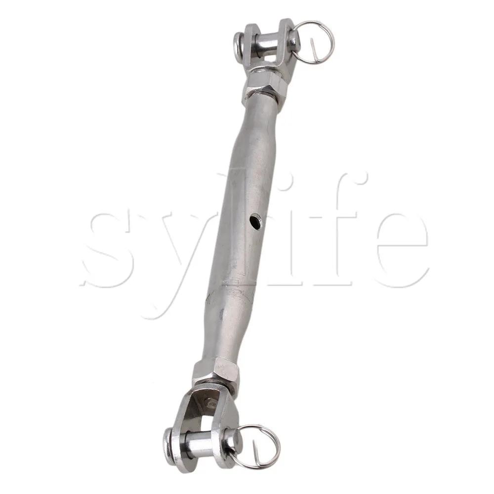 Closed Body Jaw Turnbuckle Wire Rope Tension M12 304 Stainless Steel