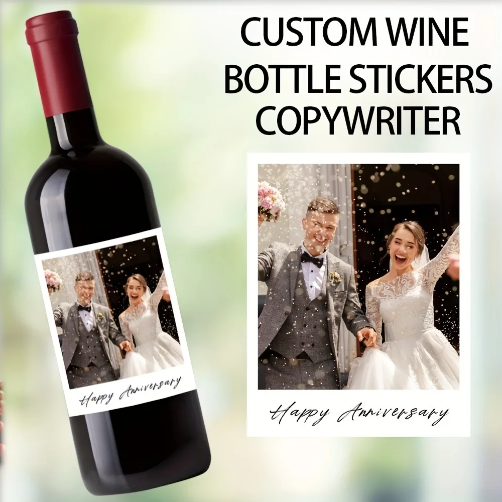 

Набор из 8 персонализированных этикеток для винных бутылок для дегустационного мероприятия, подарочные наклейки для вечеринки с именами гостей