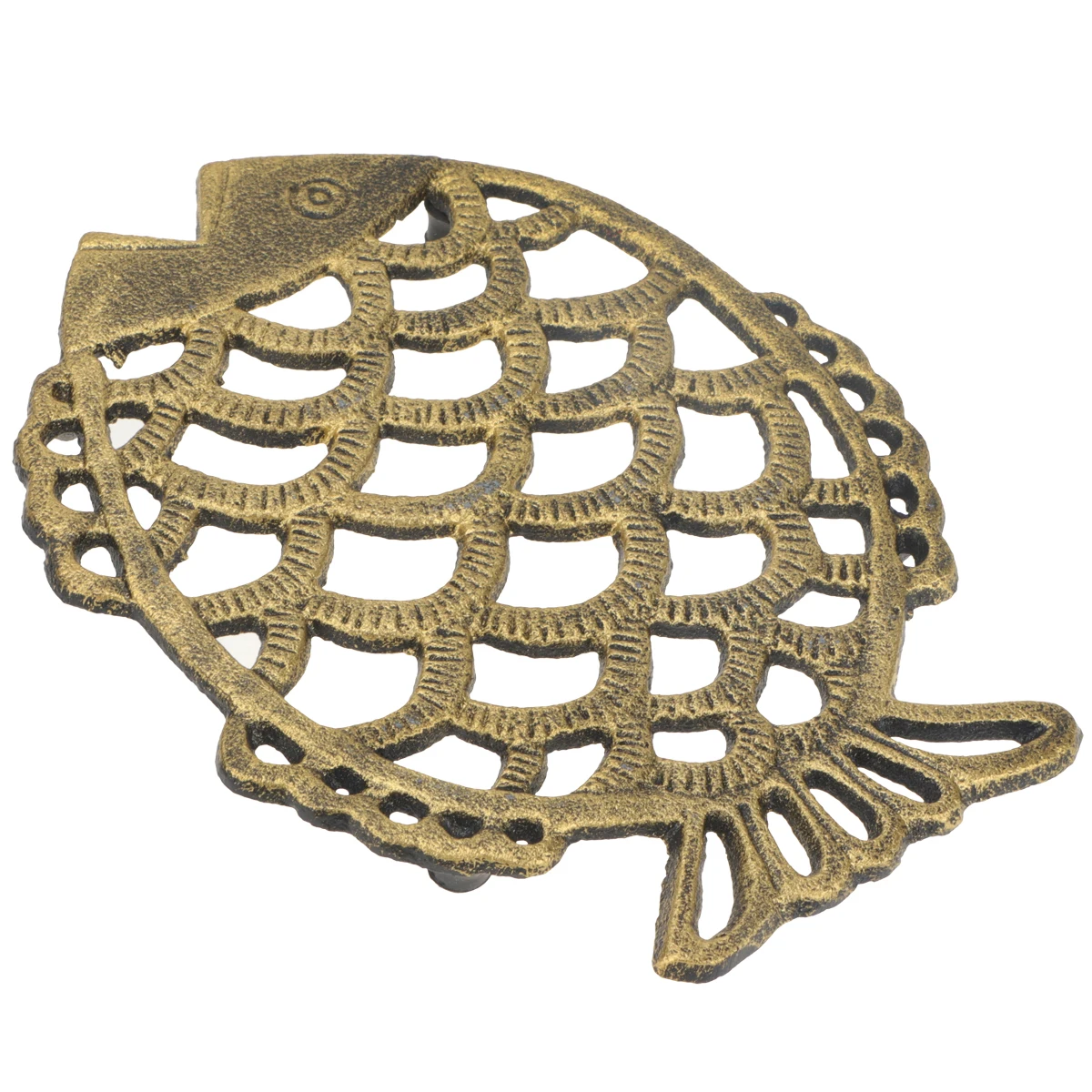 

Thickened Iron Insulation Mat Heat Resistant Hollow Coaster Cup Mat For Coffee Table Goldfish Pattern Anti-Slip Anti-Hot Pad