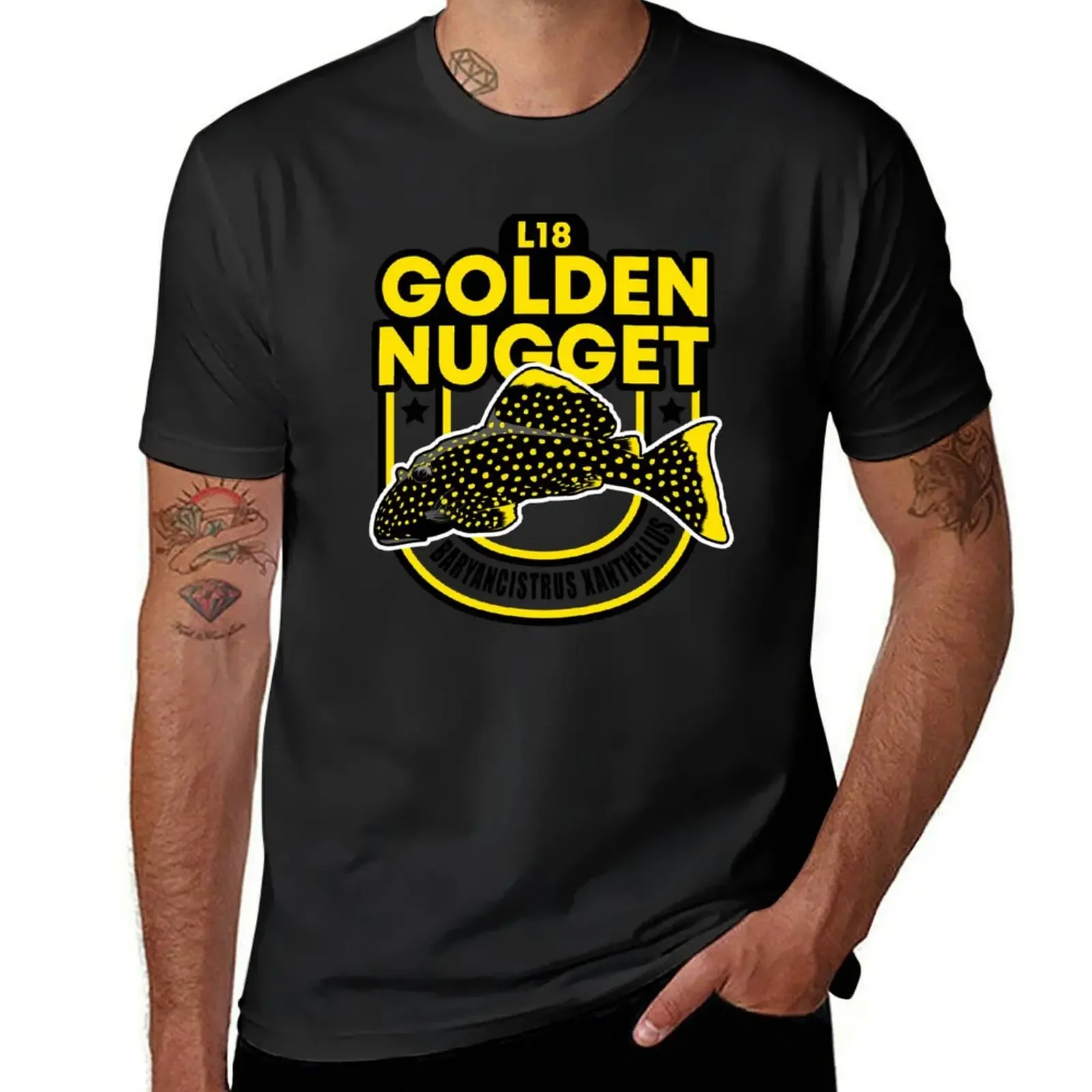 

L18 Golden Nugget Pleco - Baryancistrus xanthellus Tropical Aquarium Catfish T-Shirt Luxury man tees men t shirts