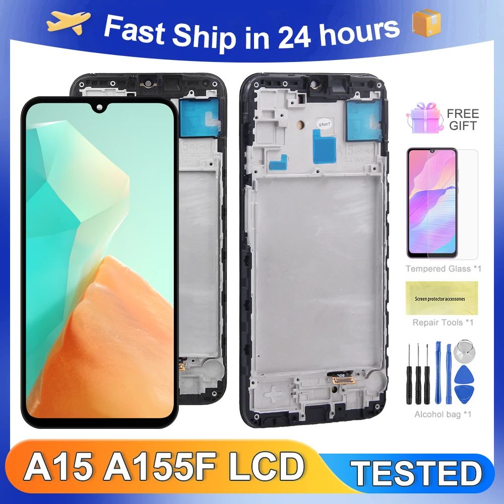 A15 6.5''For Samsung For AMOLED A155 A155F A156 A156B LCD Display Touch Screen Digitizer Assembly Replacement