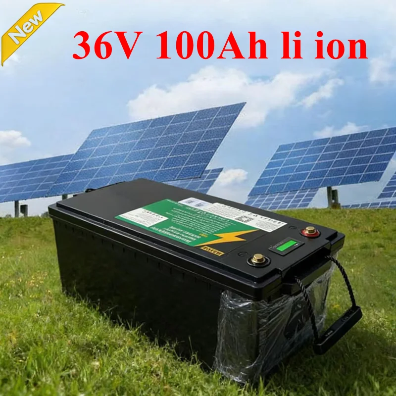 waterproof 36V 100Ah lithium ion battery 100A BMS li ion for 3500W 2000w inverter scooter bike Solar energy EV +10A charger 4 so
