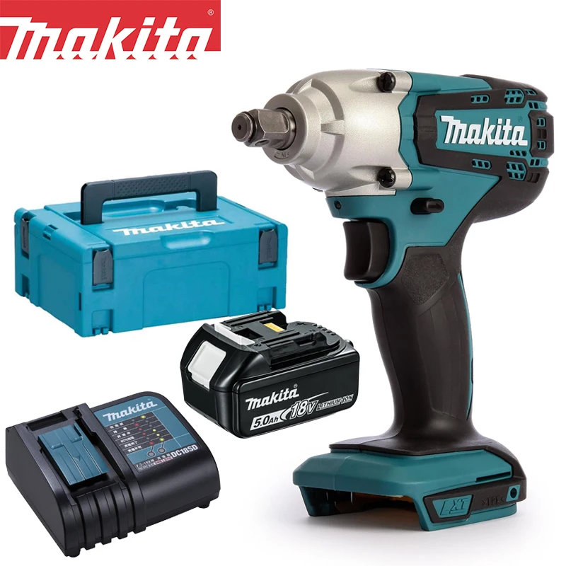 makita chave de impacto sem fio dtw190 18v bateria de litio de alto torque pistola de reparacao automatica chave eletrica ferramentas eletricas originais 01