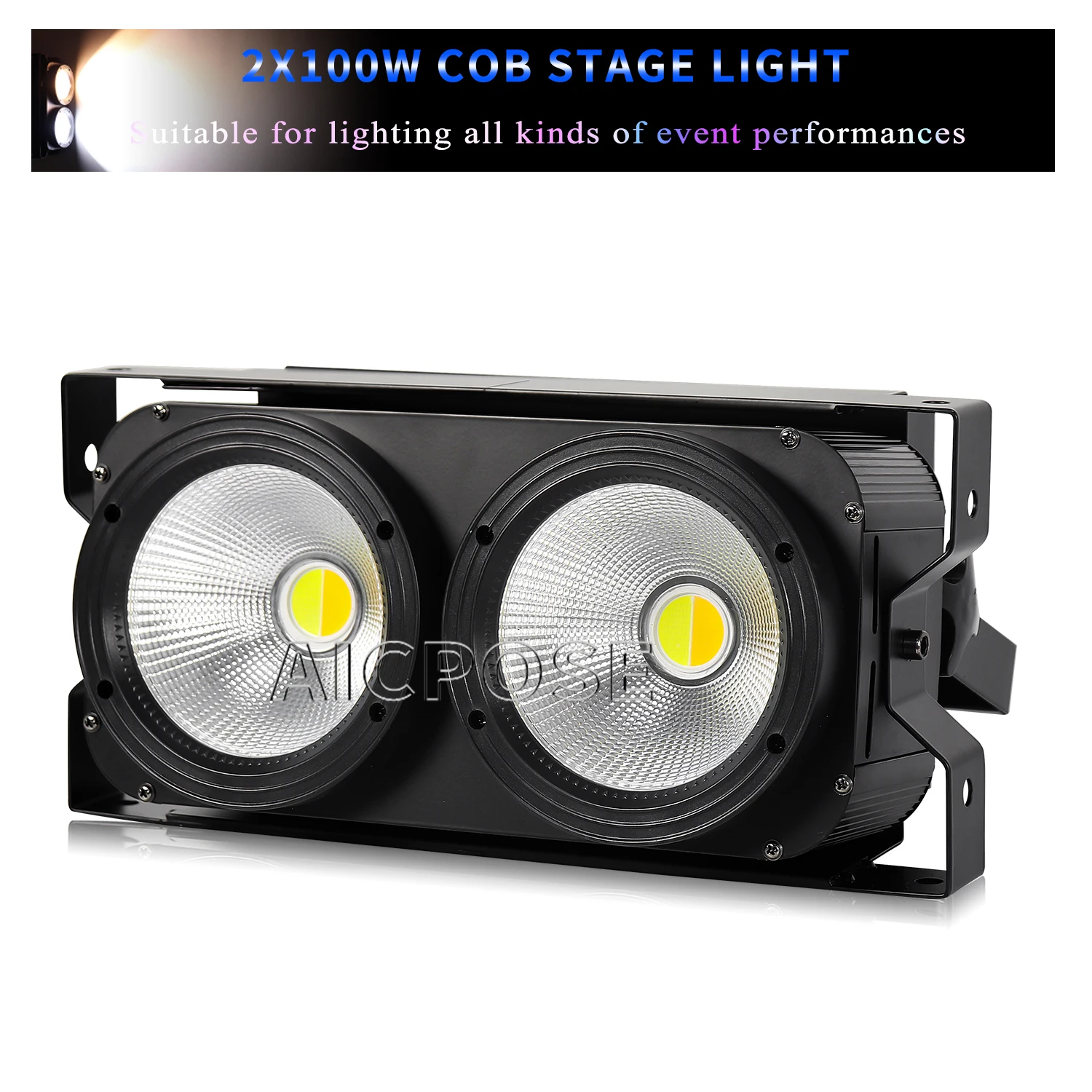 4-10 pz/2x100 W COB 2 Occhi Pubblico Luce 200 W LED Bianco Freddo/Bianco Caldo Luce Della Fase DMX512 controlla DJ Disco Bar illuminazione di film