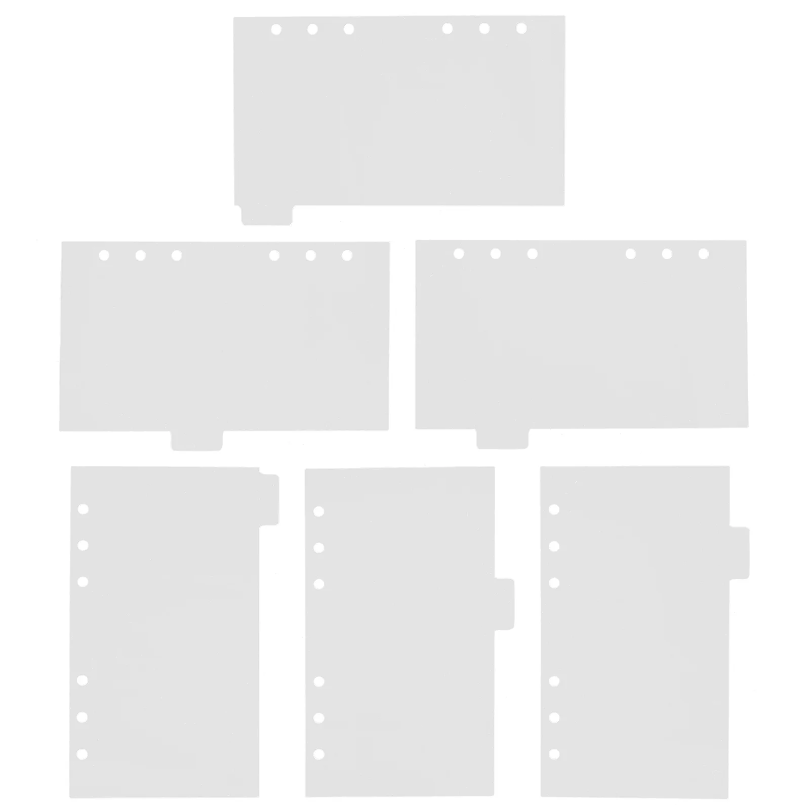 6 قطعة دفتر ملاحظات من الأكريليك الشفاف قابل لإعادة الملء الميزانية A6 لتقوم بها بنفسك غطاء مخطط مجلة شفافة الموثق غلاف دفتر أوراق فضفاضة