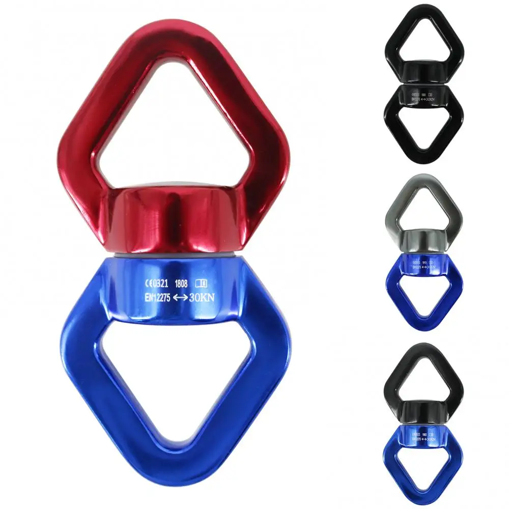 30KN Outdoor Climbing Carabiner 8-Shaped Connecting Rotating Ring Rope Swivel Rotate 360 Degrees  Rock, Mountain  Climbing