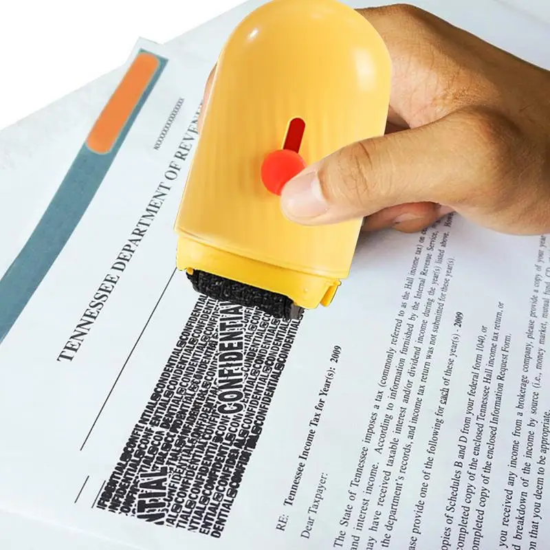 Identity Protection Roller Stamps 2 In 1 Anti-Theft Security Prevention Confidential Roller Stamp Express Box Modifier Blocker