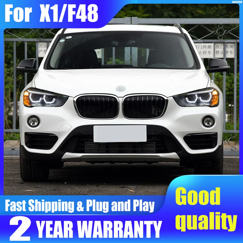 Car Styling LED Head Lamp for BMW X1 headlights 2016-2019 for X1 Full LED angle eyes drl H7 low beam hight beam all LED