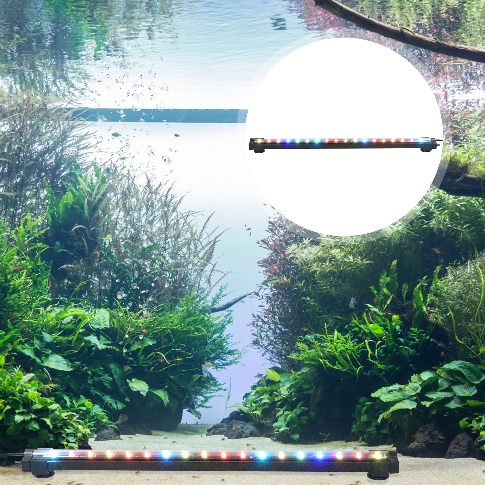 

Color Changing Bubble Lamp 7-Color Led Aquarium Light Slow Flashing Energy Saving Long Life Low Power Consumption Fish