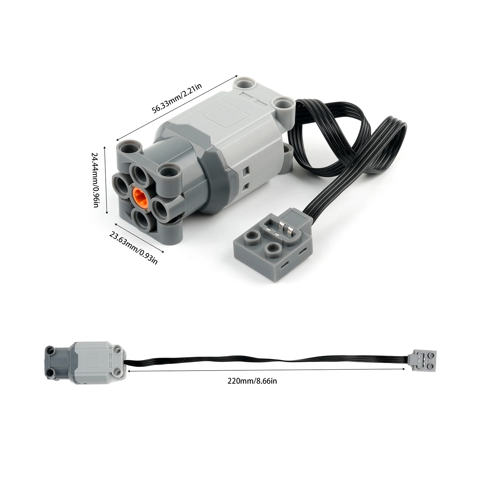 Piezas de extensión de función de potencia de alta tecnología MOC, Motor L con todas las marcas de grupo de energía, tecnología DIY, bloques PF, juguetes de ladrillos