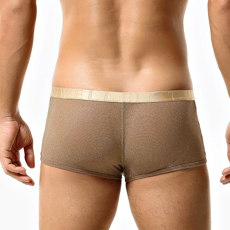 New Brand TAUWELL Mens Low Rise  Nylon Sexy Boxer Trunk Underwear 23203