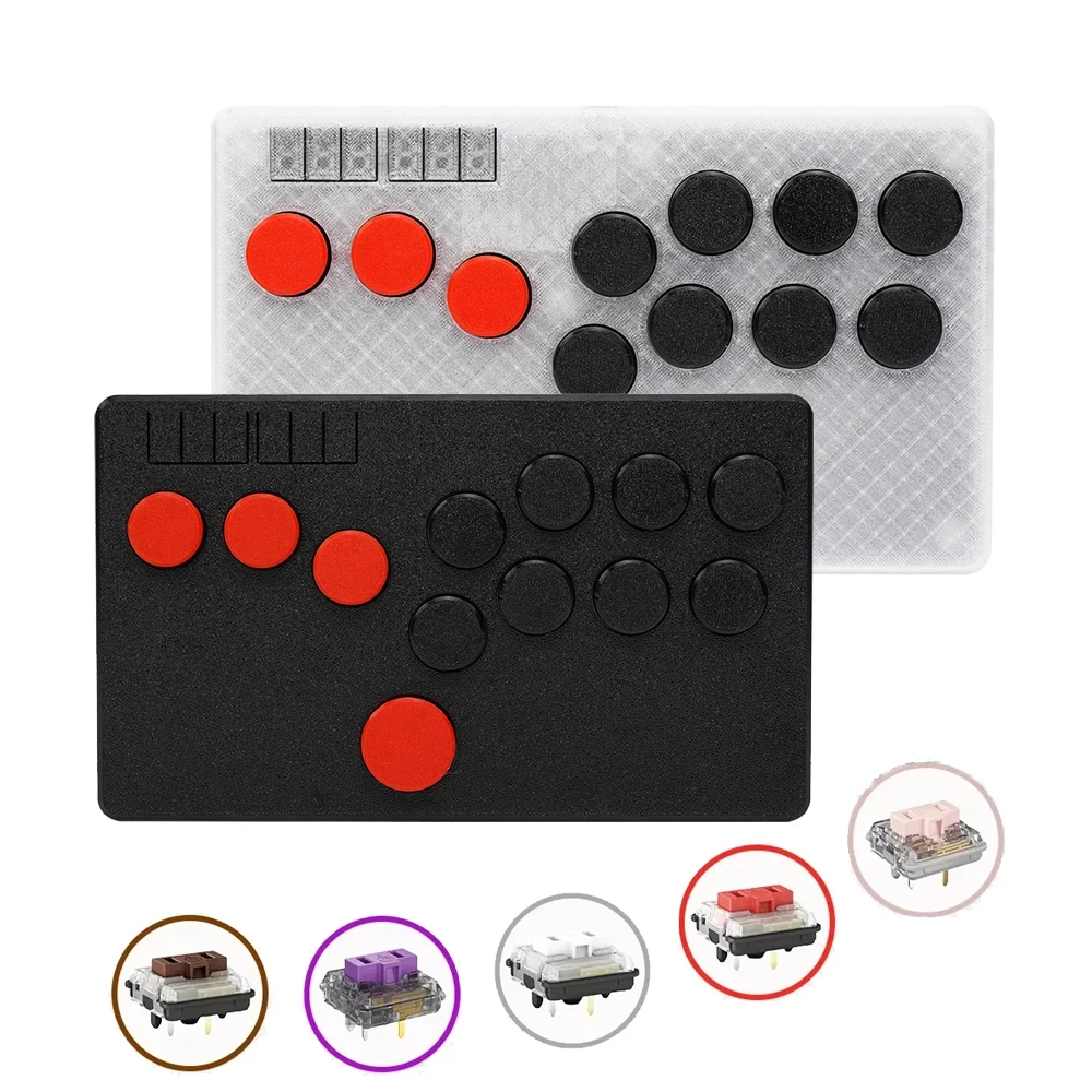 Flatbox Arcade Controller Control For PC Kailh Choc Low Profile Switch Mini Hitbox For Nintendo Switch/PS3/PS4 Fight Game