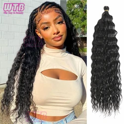 Curl Water Wave Twist szydełkowe włosy szydełkowe warkocze syntetyczne naturalne czarne Afro loki zapleciony doczep do włosów głębokiej fali.