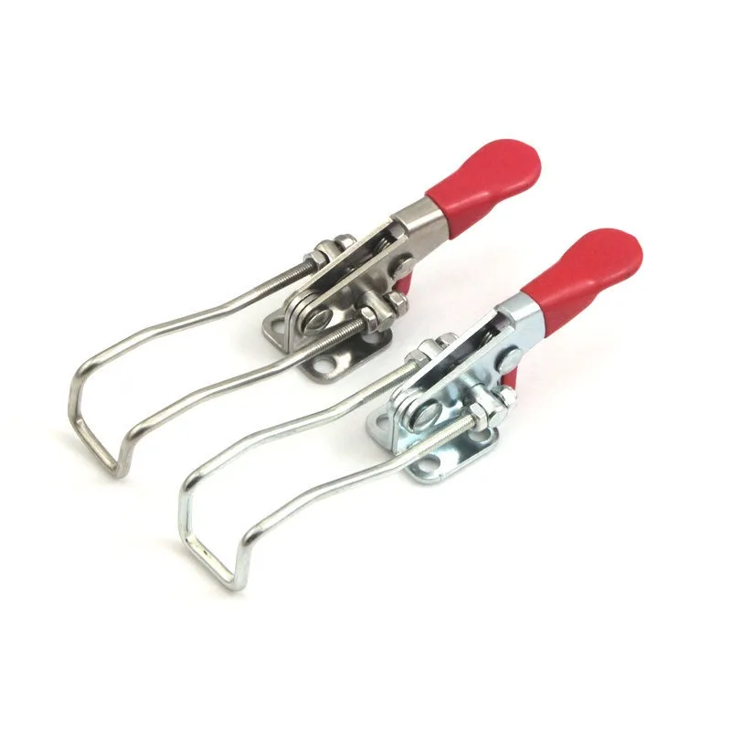 2pcs 304 Stainless Steel Self-locking Buckle Box Buckle Curved Hook Buckle Quick Clamp Quick Latch Clamp 40323/431