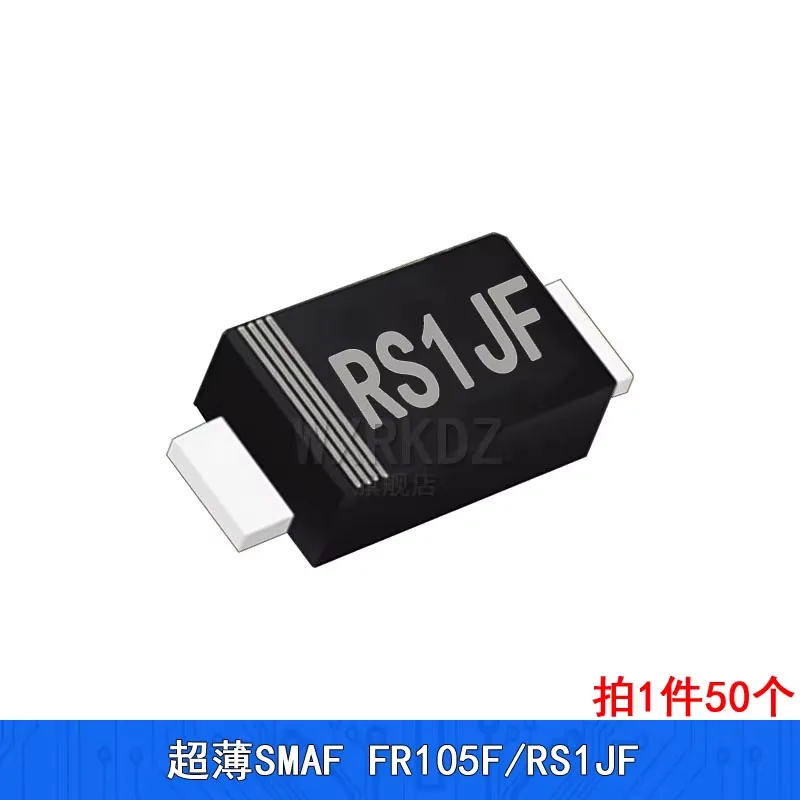 

[50pcs]U1M Fast Recovery Diode ES1JF, Ultra-Thin FR105F/107F, RS1JF, RS1MF, UF4007F, SMAF Package.