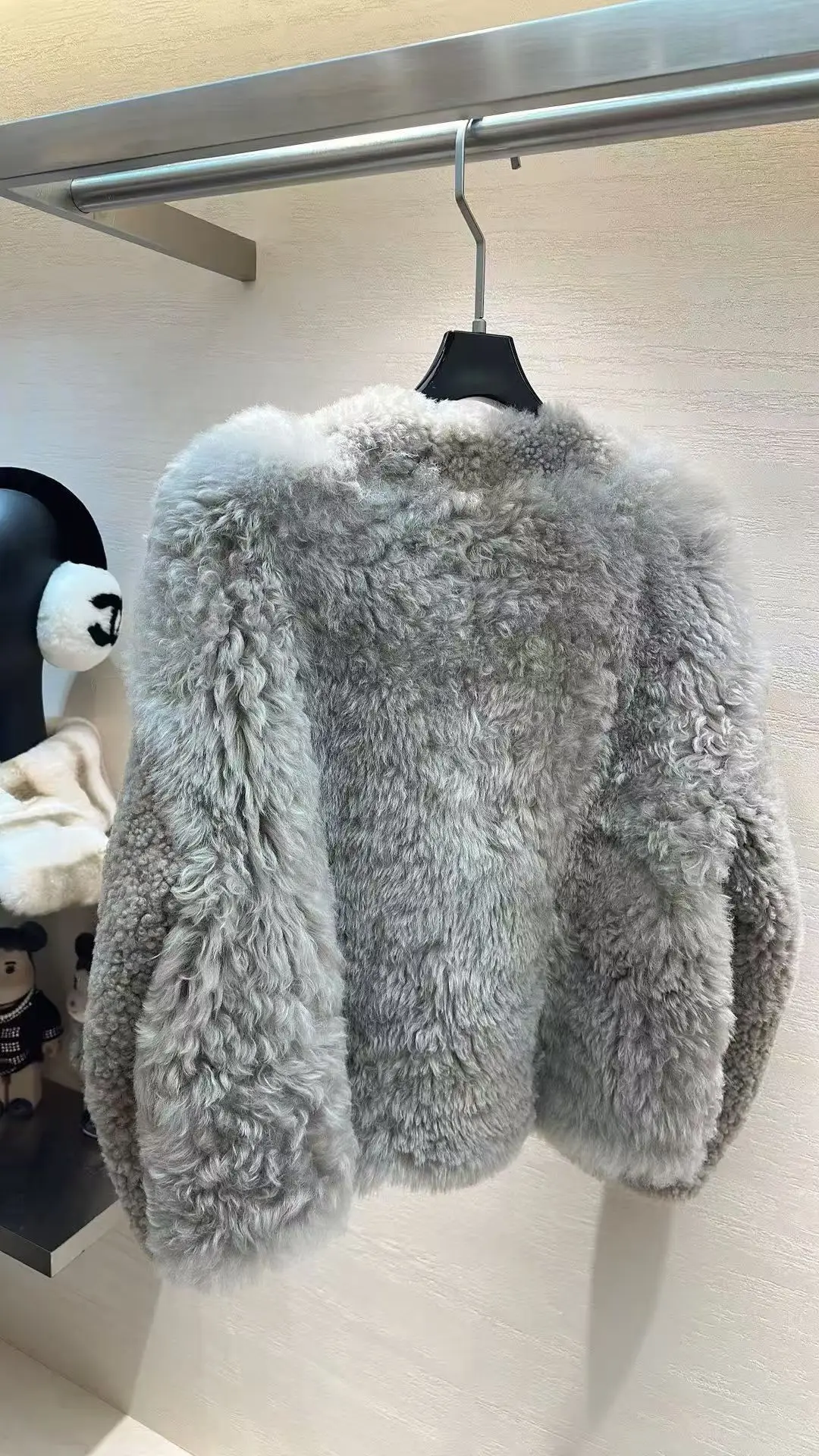 

Осень и зима, новинка французского искусства, элегантная, пушистая, мягкая, модная, теплая, с воротником-стойкой, плюшевая куртка, женская одежда