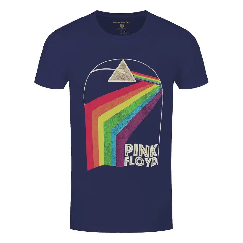 Pink  T-Shirt Prism Arch Band New Blue   High Quality 100%Cotton Short Sleeve